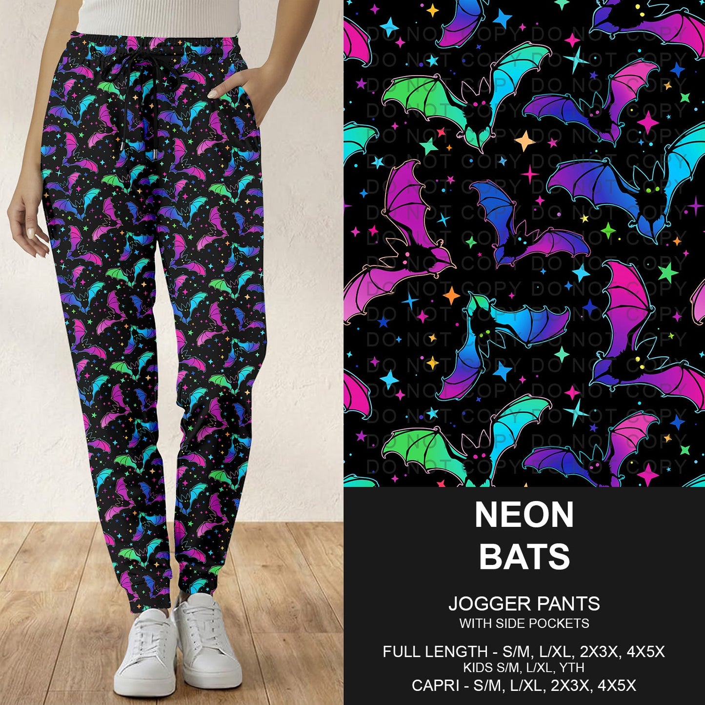 B297 - Preorder Neon Bats Joggers (Closes 6/28. ETA: early Sept.)