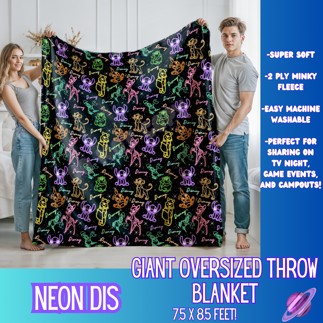 NEON DIS - GIANT SHAREABLE THROW BLANKETS ROUND 9 - PREORDER CLOSING 11/6