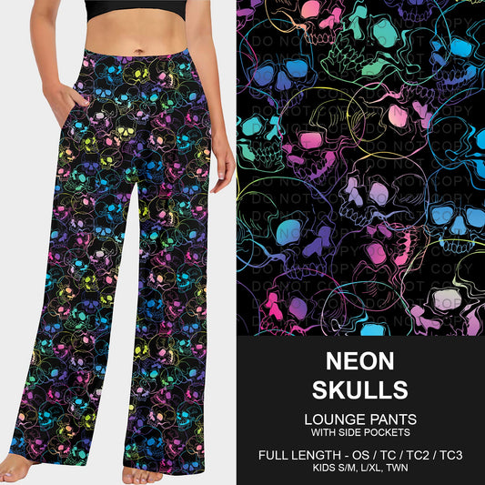 B252 - Preorder Neon Skulls Lounge Pants (Closes 9/21. ETA mid Nov.)