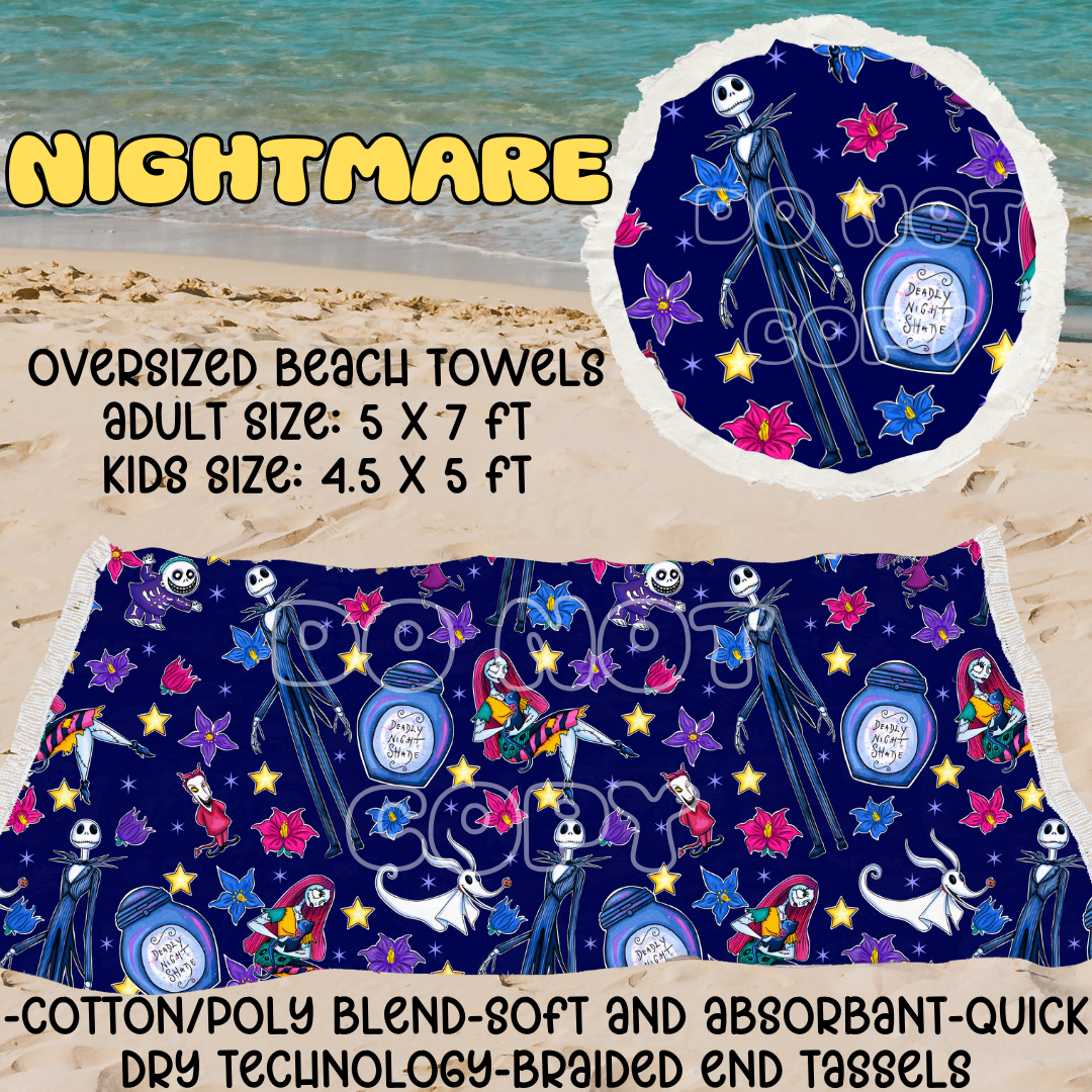 NIGHTMARE- OVERSIZED BEACH TOWEL