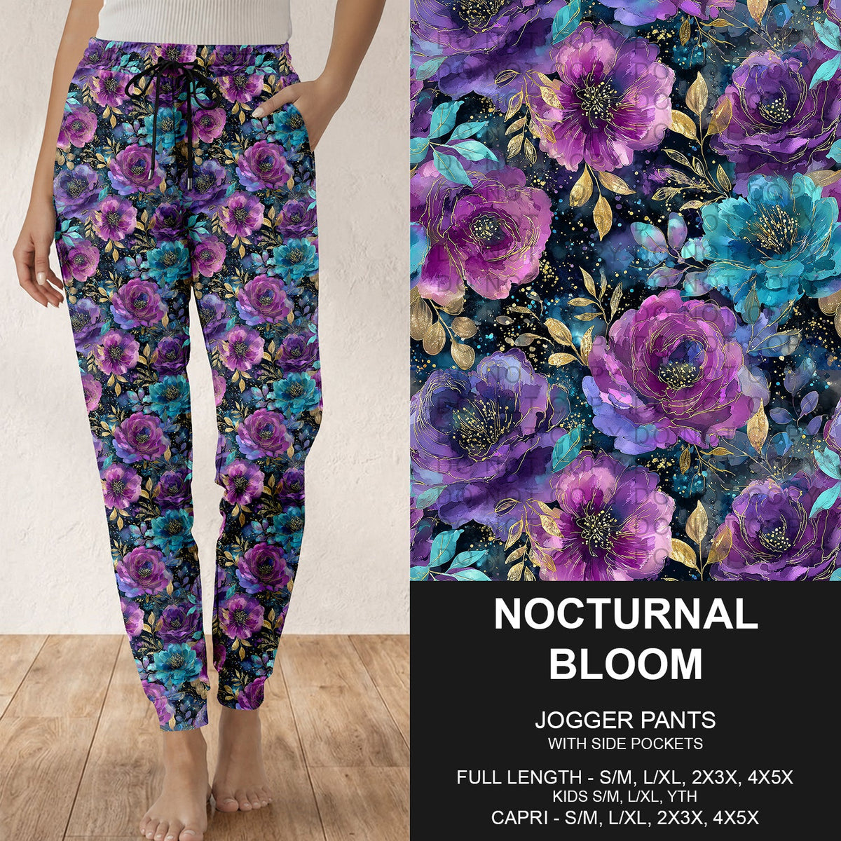 B319 - Preorder Nocturnal Bloom Joggers (Closes 11/01. ETA: early Jan.)