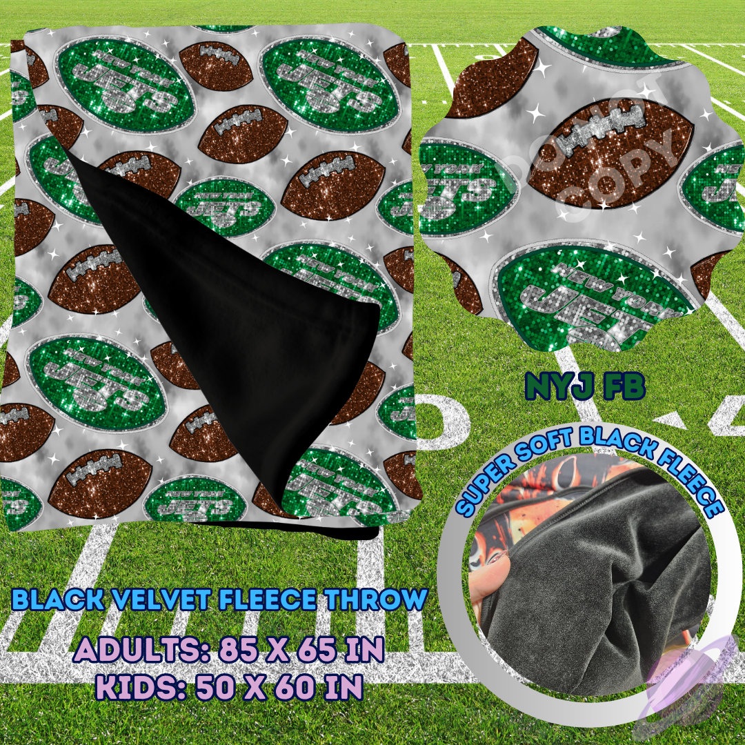 NYJ FB-SEQUIN THROW BLANKET RUN-SOFT CLOSE 8/9-HARD CLOSE 8/11