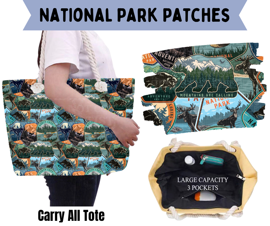 National Park Patches Carry All Tote