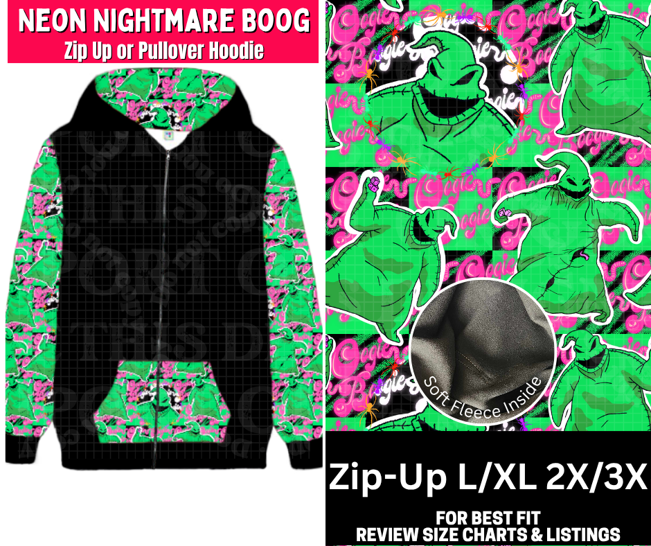 Neon Nightmare Boog Zip-Up Hoodie