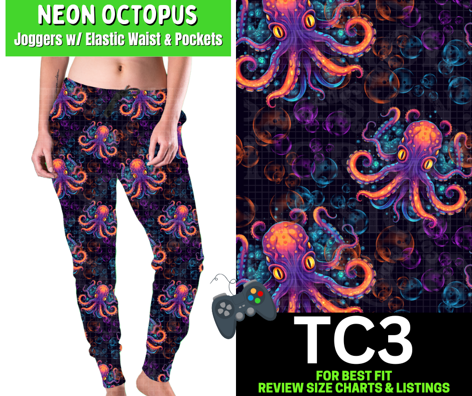 Neon Octopus Joggers