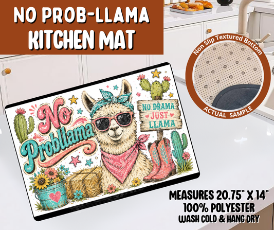 Preorder! Closes 10/19. ETA Jan. No Prob-llama Kitchen Mat