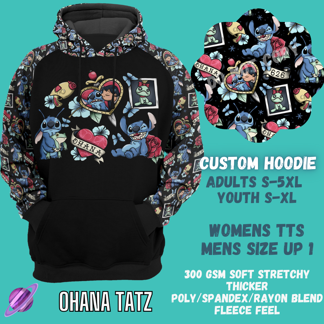 OHANA TATZ HOODIE-OUTFIT RUN PREORDER CLOSING 1/10