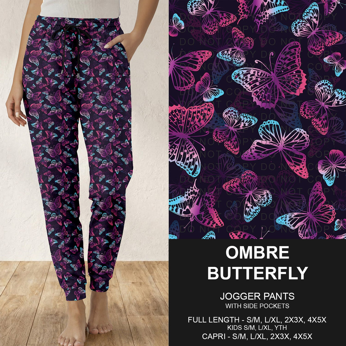 B314 - Preorder Ombre Butterfly Joggers (Closes 9/27. ETA: late Nov.)