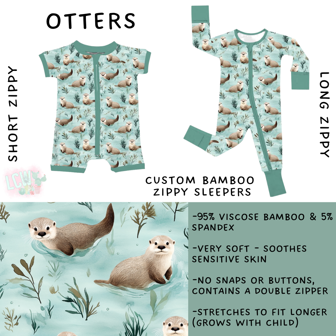 Ready to Ship Otters Long Zippy Sleeper - 3T