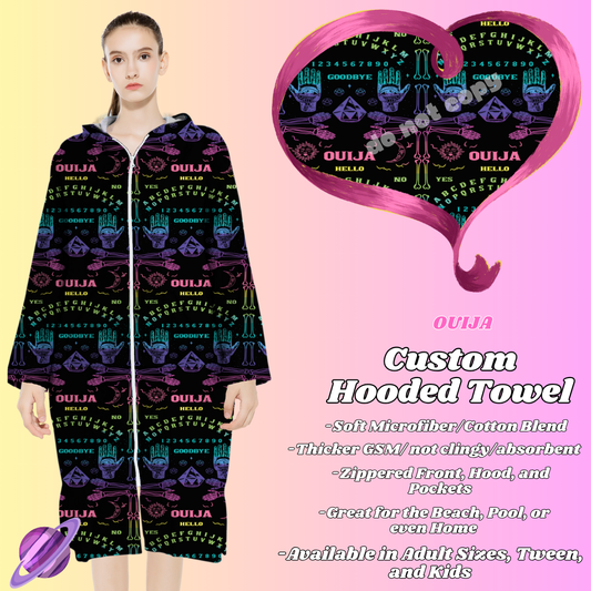 OUIJA- HOODED TOWEL- PREORDER CLOSING 4/27