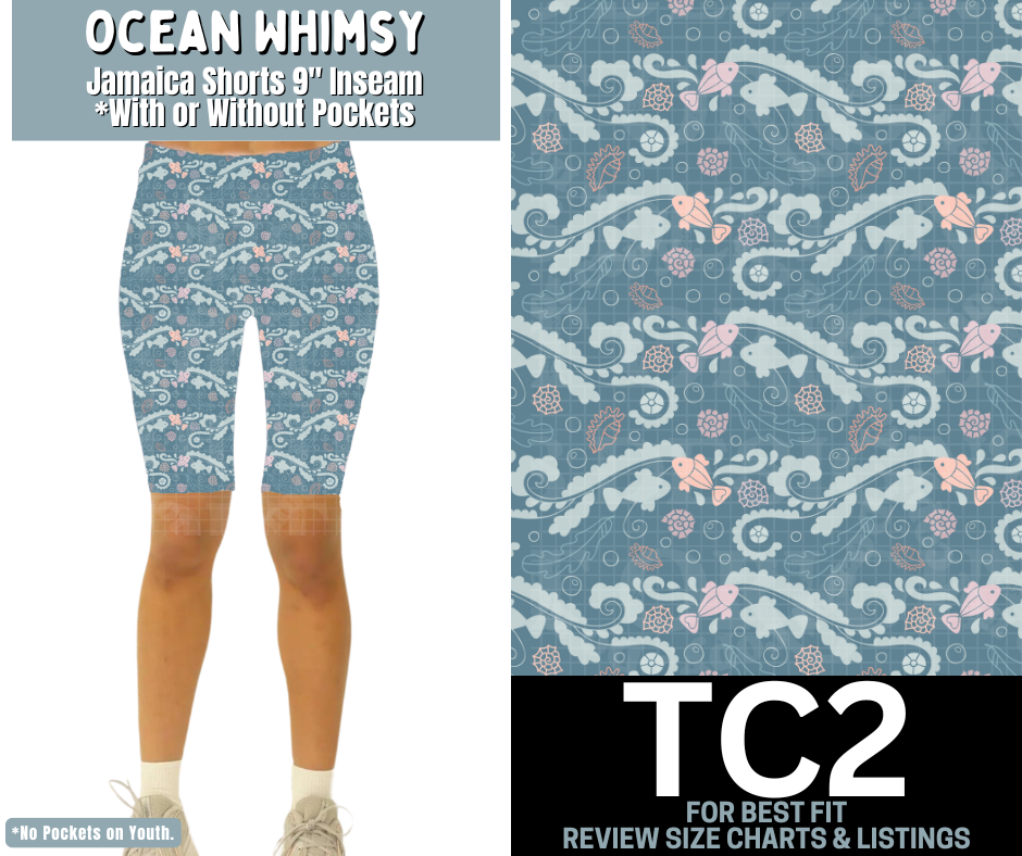 Ocean Whimsy Jamaica Shorts w/ Pockets