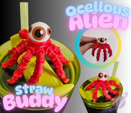 OCELLOUS ALIEN-3D PRINTED STRAW BUDDY