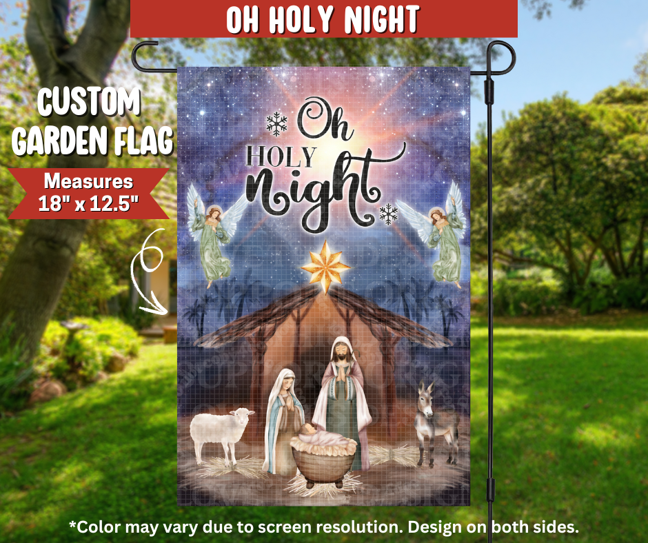 Oh Holy Night Garden Flag