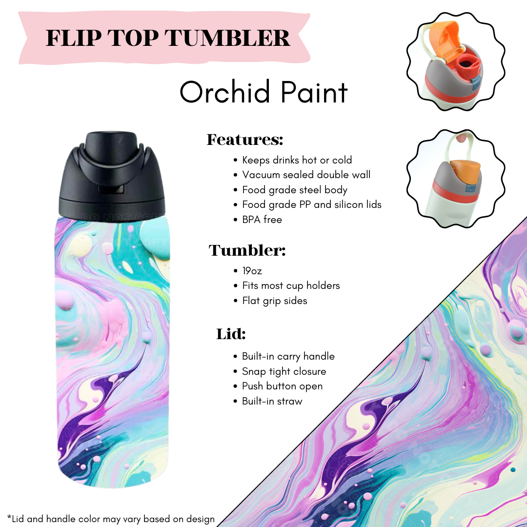 Preorder! Closes 3/20. ETA June. Orchid Paint Flip Top Tumbler