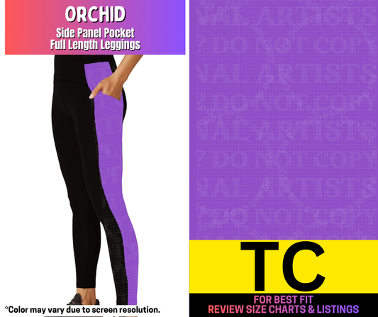 Orchid Side Panel Pocket Full Length Leggings