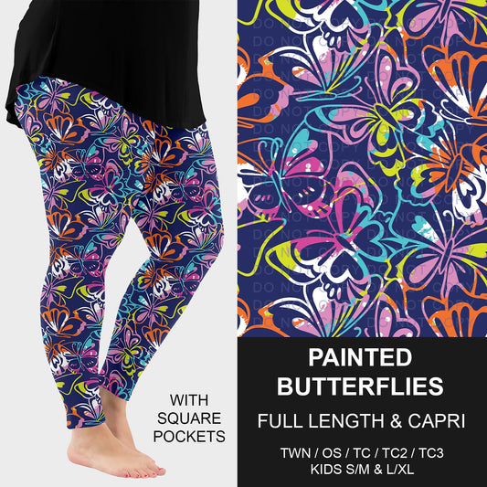 B294 - Preorder Painted Butterflies Leggings w/ Pockets (Closes 6/07. ETA: early Aug.)