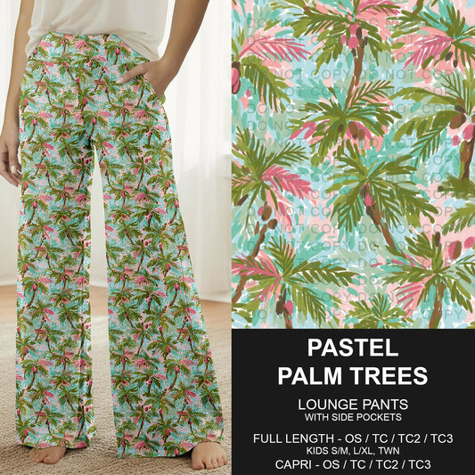 B282 - Preorder Pastel Palm Trees Lounge Pants (Closes 3/29. ETA: early June)