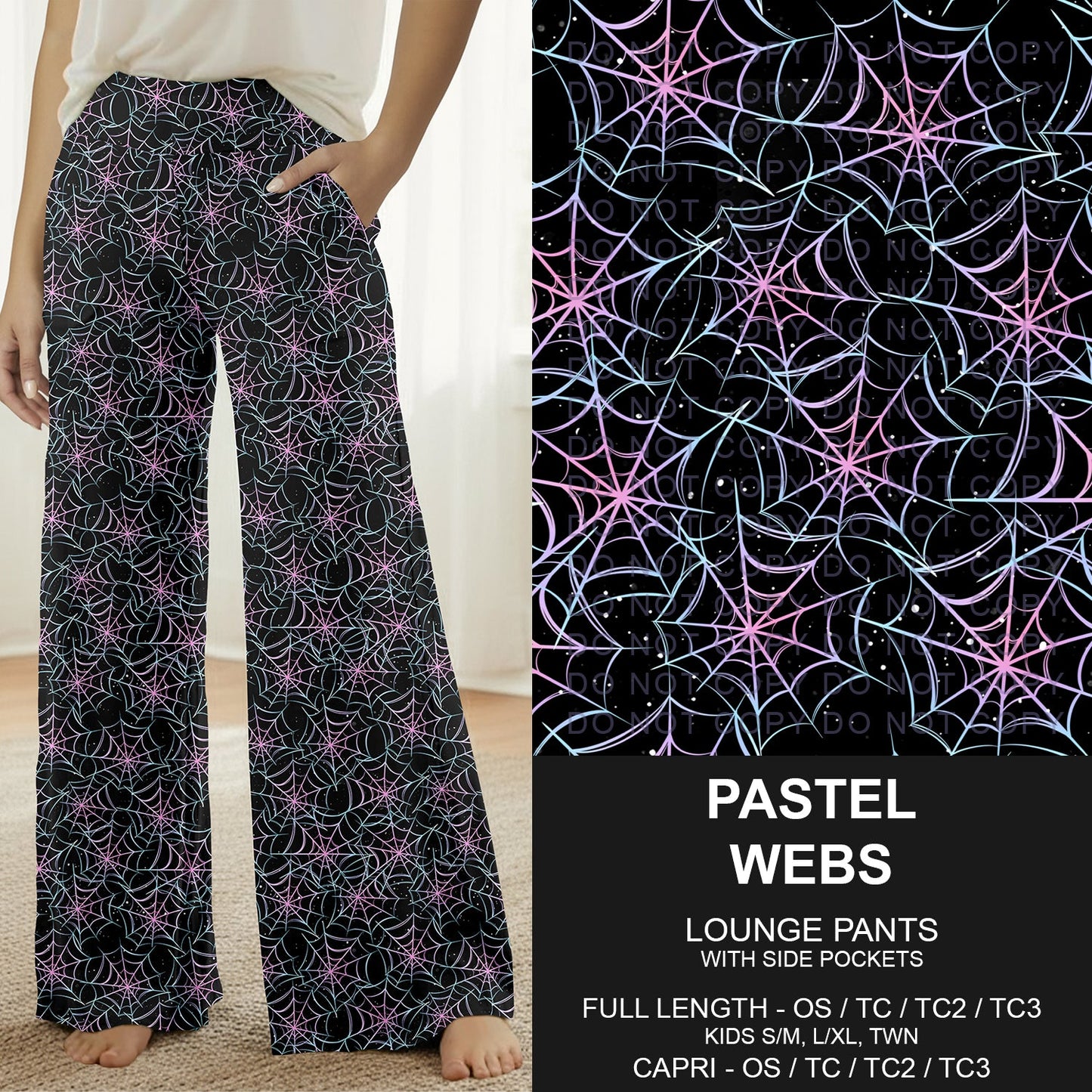 B297 - Preorder Pastel Webs Lounge Pants (Closes 6/28. ETA: early Sept.)