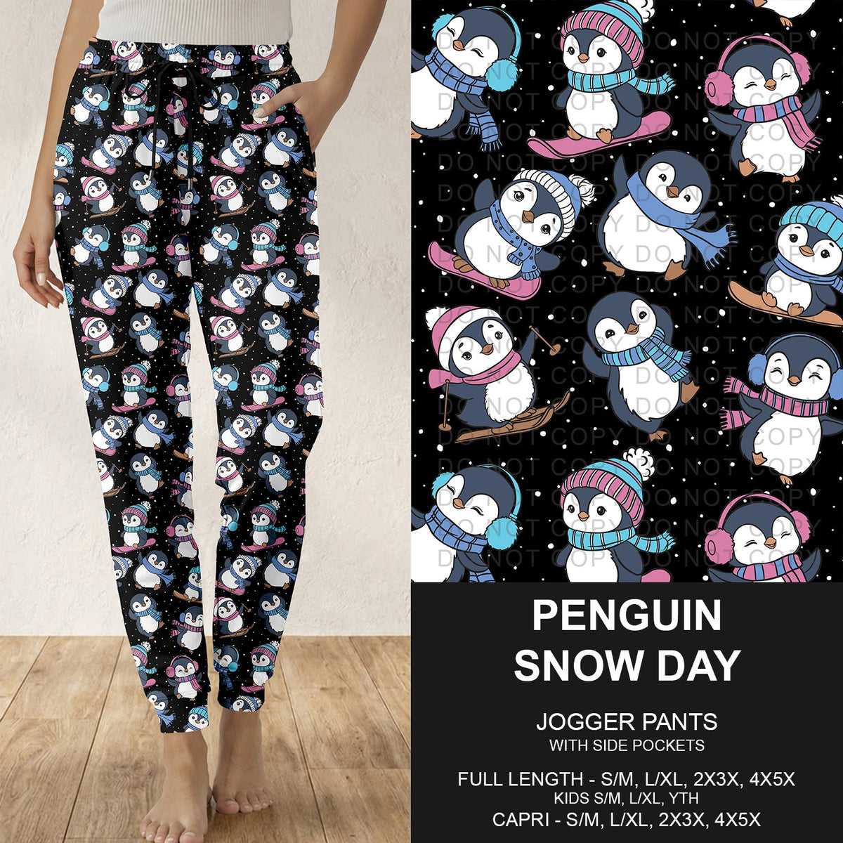 B317 - Preorder Penguin Snow Day Joggers (Closes 10/18. ETA: late Dec.)