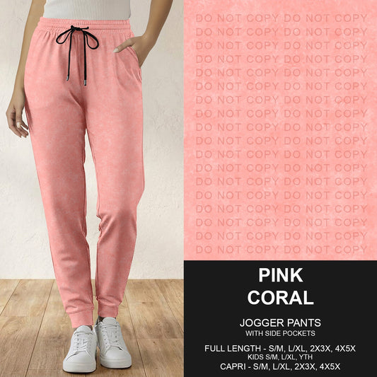 B280 - Preorder Pink Coral Joggers (Closes 3/22. ETA: late May)