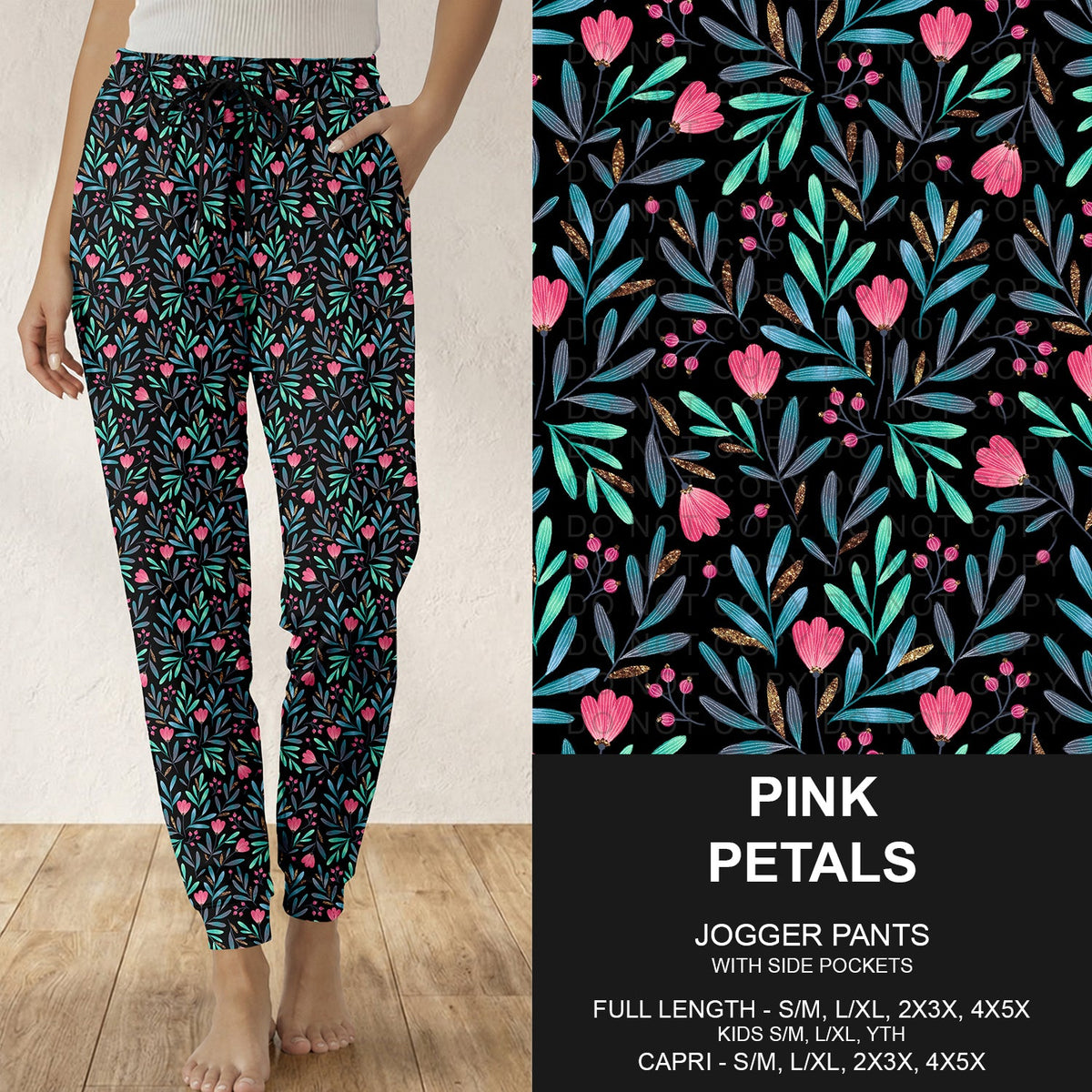 B317 - Preorder Pink Petals Joggers (Closes 10/18. ETA: late Dec.)
