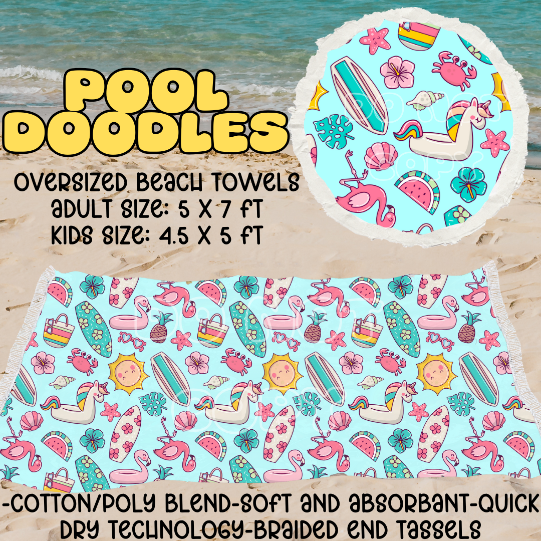 POOL DOODLES - OVERSIZED BEACH TOWEL RUN 5 - PREORDER CLOSING 3/23