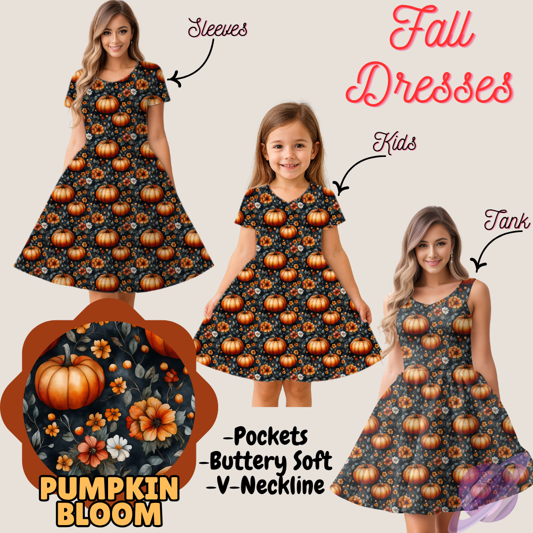 PUMPKIN BLOOM- FALL DRESS PREORDER- CLOSING 9/12