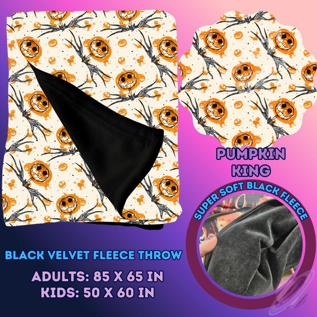 PUMPKIN KING-SOFT BLACK THROW 11-PREORDER CLOSING 7/13