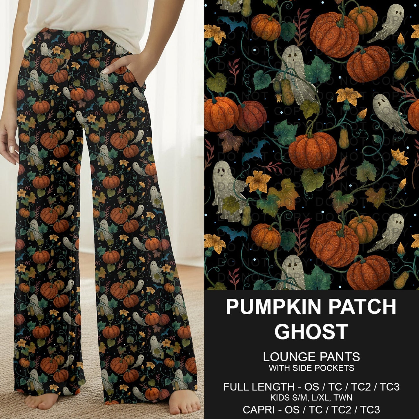 B299 - Preorder Pumpkin Patch Ghost Lounge Pants (Closes 7/12. ETA: mid Sept.)