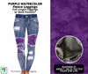 Preorder! Closes 11/15. ETA Jan. Purple Watercolor Faux Denim Fleece Leggings