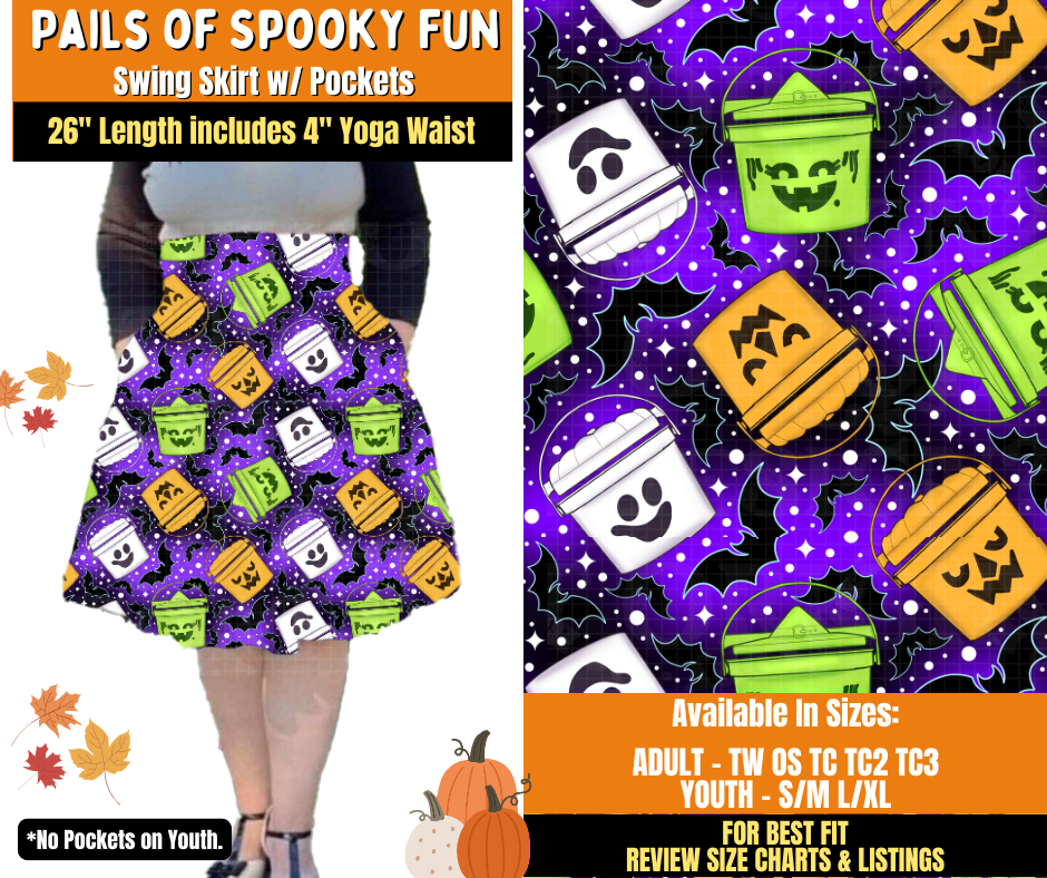 Preorder! Closes 7/16. ETA Oct. Pails of Spooky Fun Swing Skirt