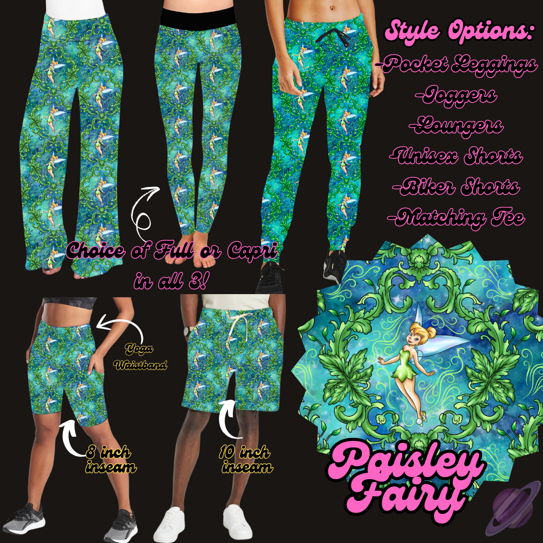 PAISLEY FAIRY- LEGGING/JOGGER/LOUNGER/SHORTS - BATCH 102 PREORDER CLOSING 3/9