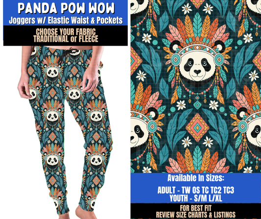 Preorder! Closes 9/10. ETA Dec. Panda Pow Wow Joggers Choose Fleece or Traditional