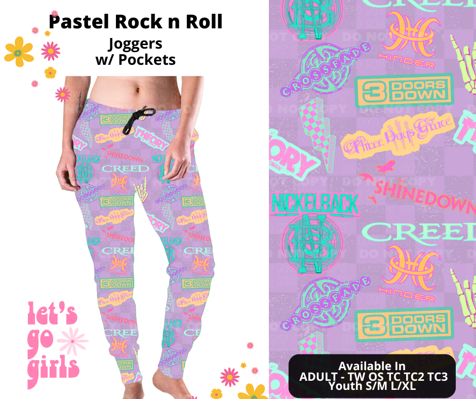 Preorder! Closes 12/16. ETA Feb. Pastel Rock n Roll Joggers