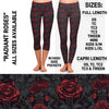 RTS - Radiant Roses Leggings & Capris with High Side Pockets