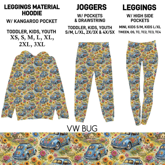 HDT1 - Vw Bug Leggings Material Hoodie/Leggings/Full Joggers - Preorder Due 10/25 ETA: Late Dec