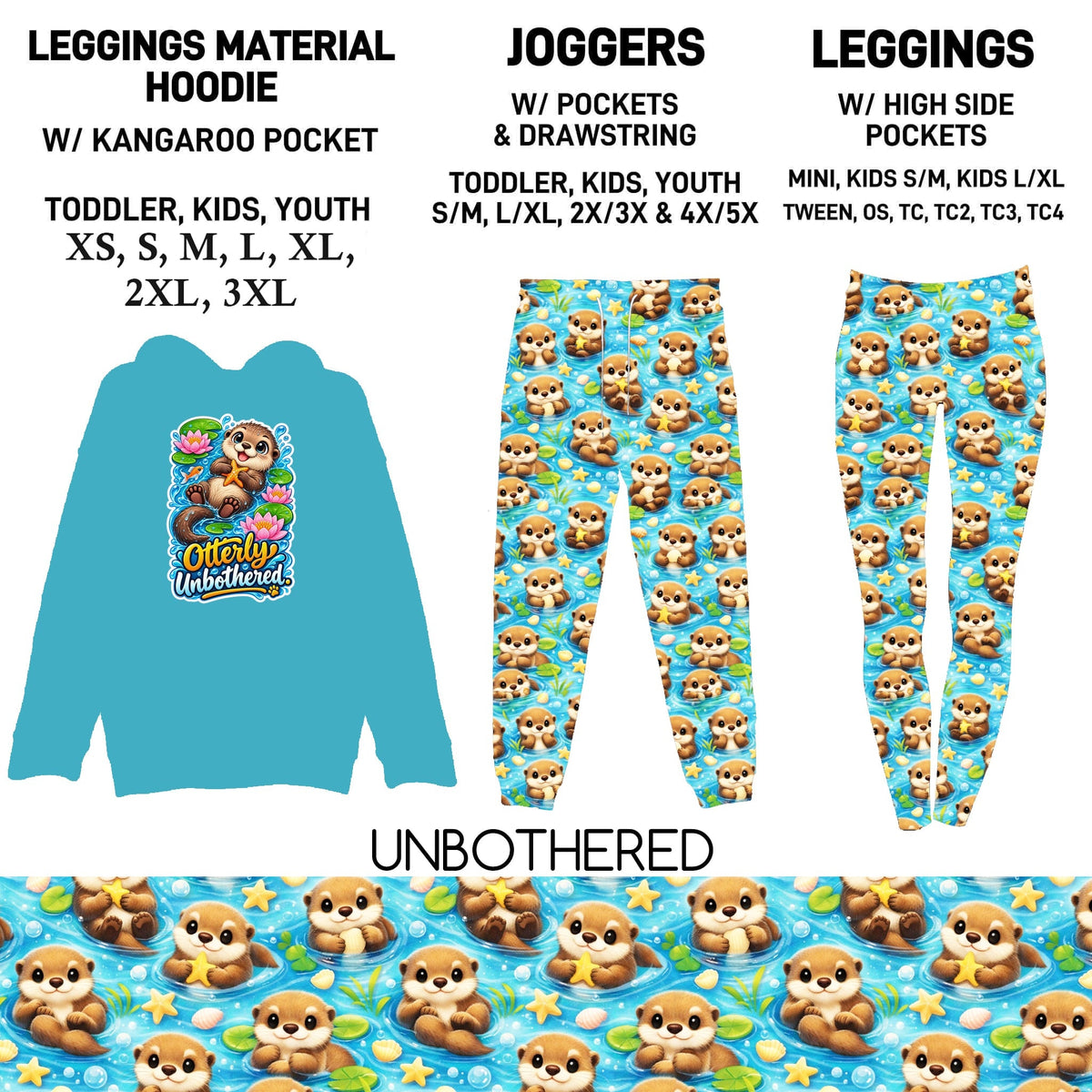 302BT - Unbothered Leggings Material Hoodie/Leggings/Full Joggers - Preorder Due 10/25 ETA: Late Dec