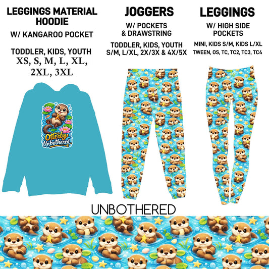 302BT - Unbothered Leggings Material Hoodie/Leggings/Full Joggers - Preorder Due 10/25 ETA: Late Dec