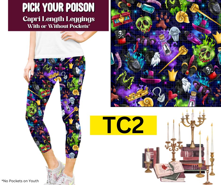 Pick Your Poison Capri Length Leggings w/ Pockets