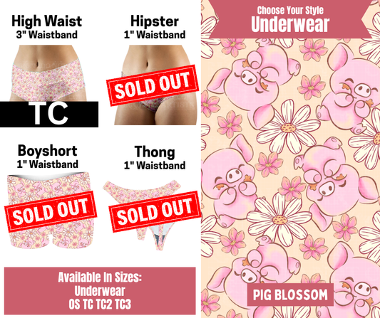 Pig Blossom High Waist Underwear