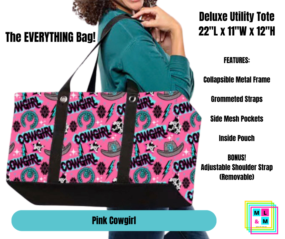 Pink Cowgirl Collapsible Tote