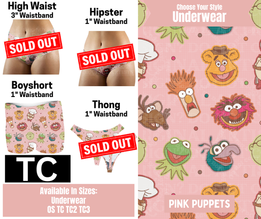 Pink Puppets Boyshort Underwear