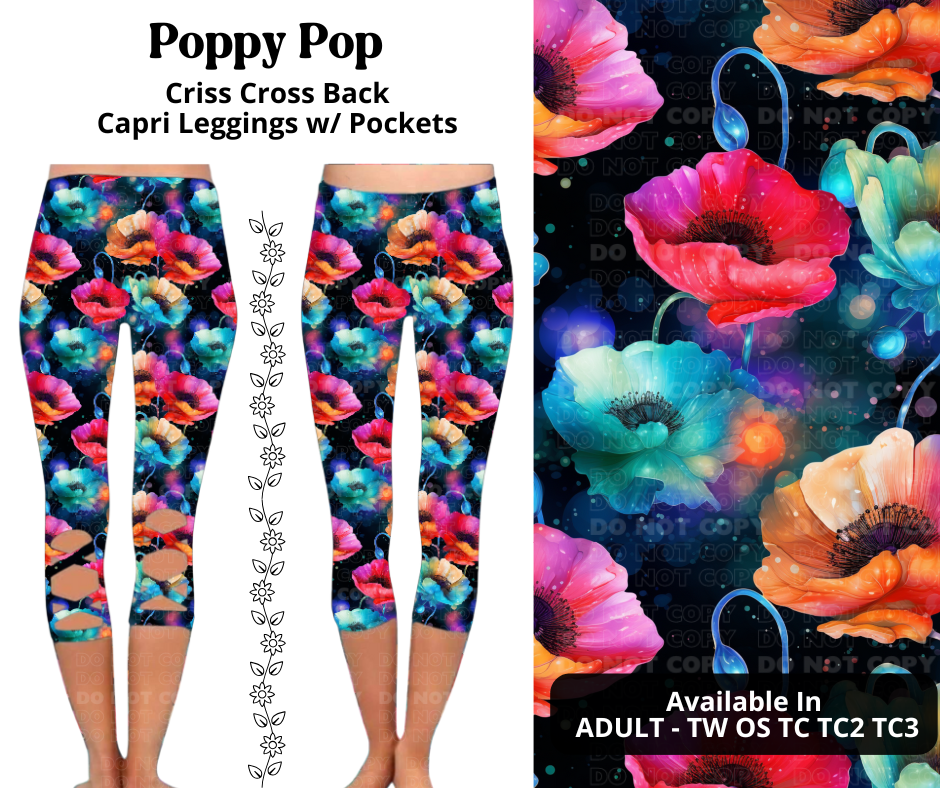 Preorder! Closes 3/27. ETA June. Poppy Pop Criss Cross Capri w/ Pockets