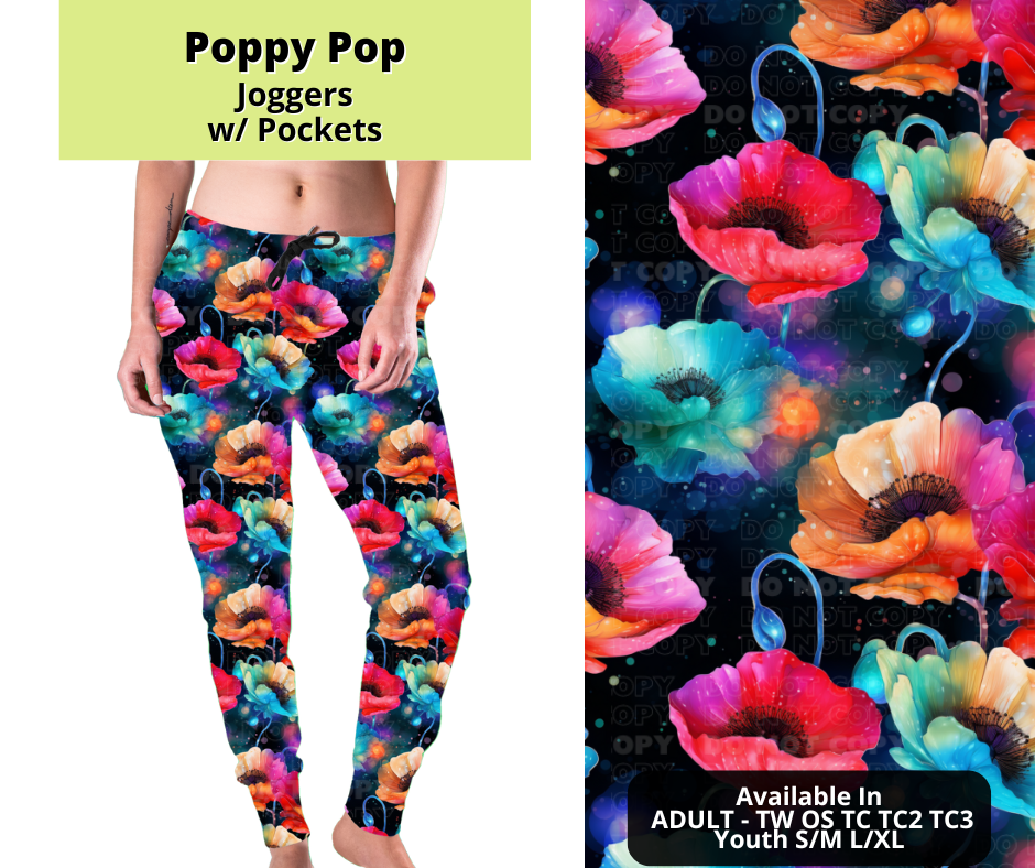 Preorder! Closes 3/24. ETA June. Poppy Pop Joggers