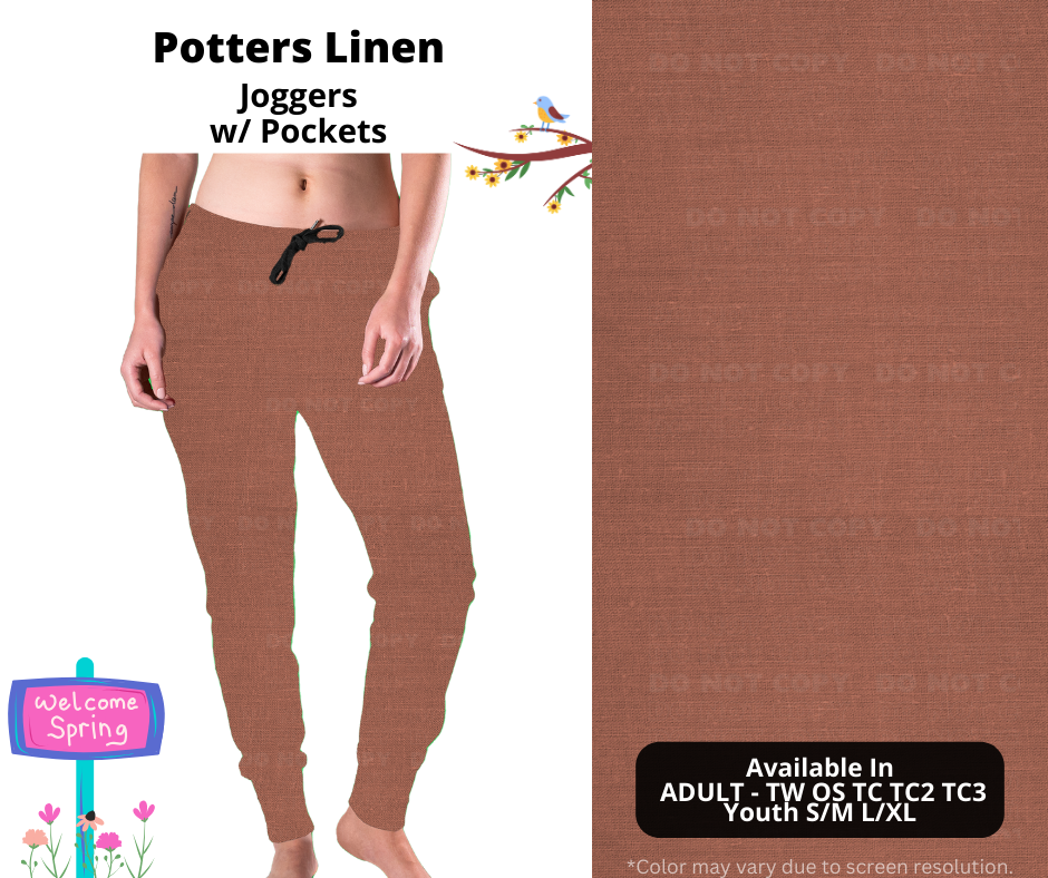 Preorder! Closes 1/8. ETA April. Potters Linen Joggers