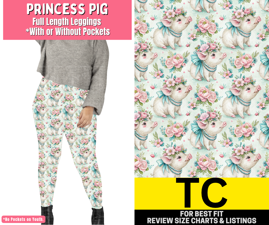 Princess Pig Full Length Leggings w/ Pockets