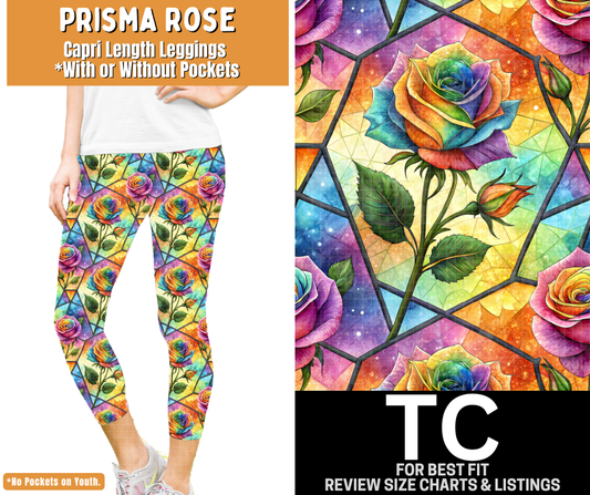 Prisma Rose Capri Length Leggings w/ Pockets