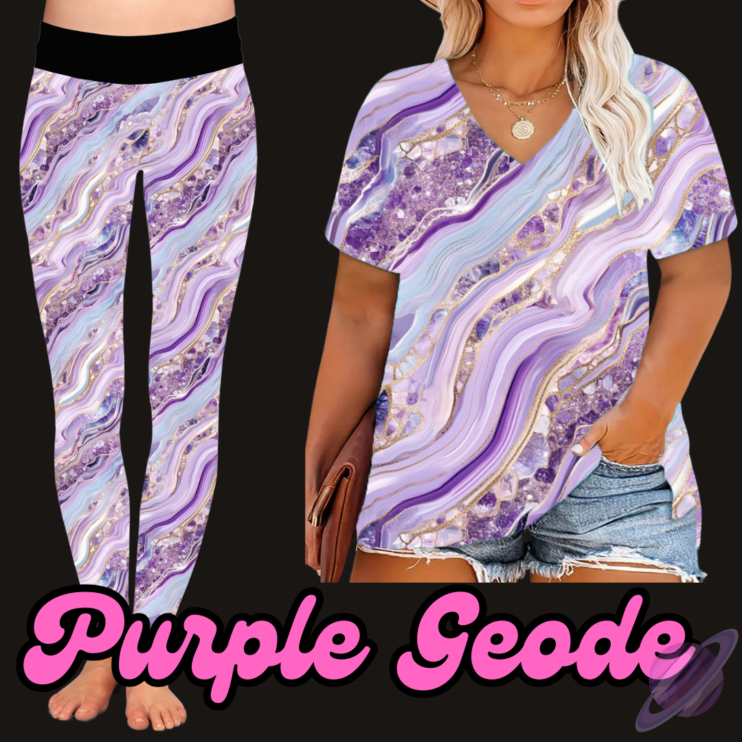 PURPLE GEODE - V-NECK TUNIC - PRETTY RUN PREORDER CLOSING 3/21