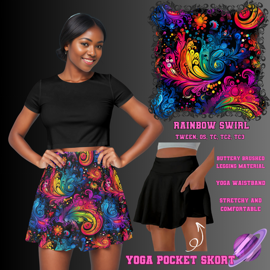 RAINBOW SWIRL -SKORT 4 PREORDER CLOSING 2/13