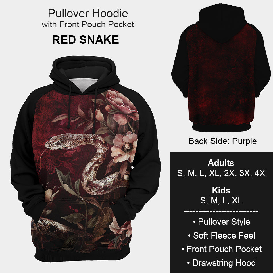 B199 - Preorder Red Snake Hoodie (Closes 12/11. ETA mid Feb.)